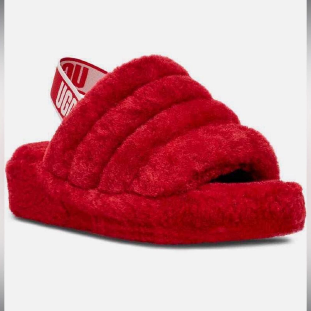 UGG Fluff Yeah Slide, Red, size 8